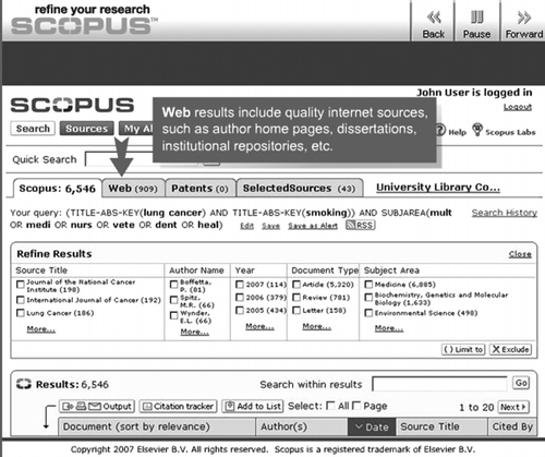 Scopus操作界面