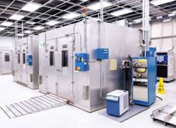 Inside the battery lab at the GM Technical Center in Warren, Michigan. These climatic testing chambers can subject batteries to temperatures varying from -85 to 185 degrees Fahrenheit, with humidy levels ranging from 0 to 100 percent.  David Lewinski