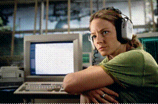 Jodie Foster as a SETI scientist in the film Contact, based on Carl Sagan’s book about E.T communication.